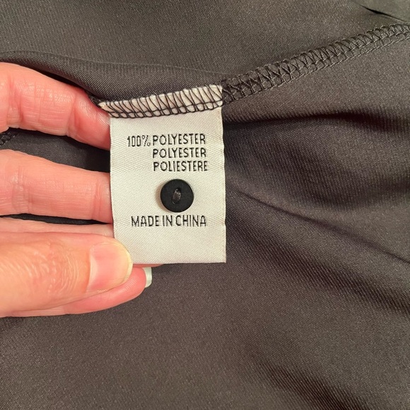 Q2 Black Button Down Long Sleeve Shirt Dress Size M - Picture 10 of 11